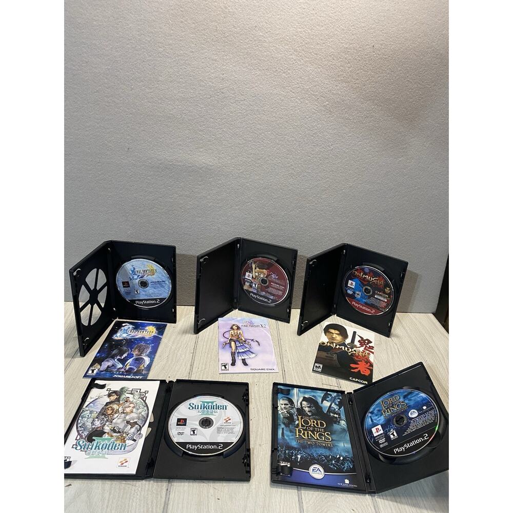 Playstation 2 PS2 Disc Only Lot Of 5 Final Fantasy Lord Of The Rings Onimusha